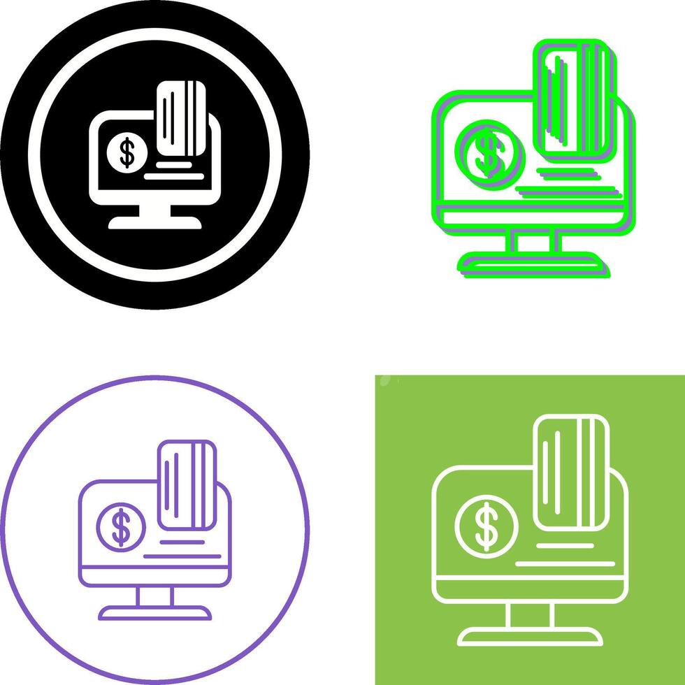 Online Payment Icon Design vector