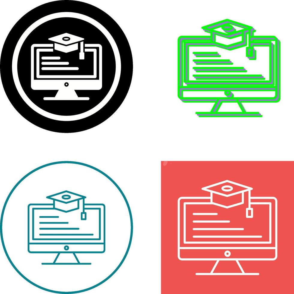 Online Learning Icon Design vector