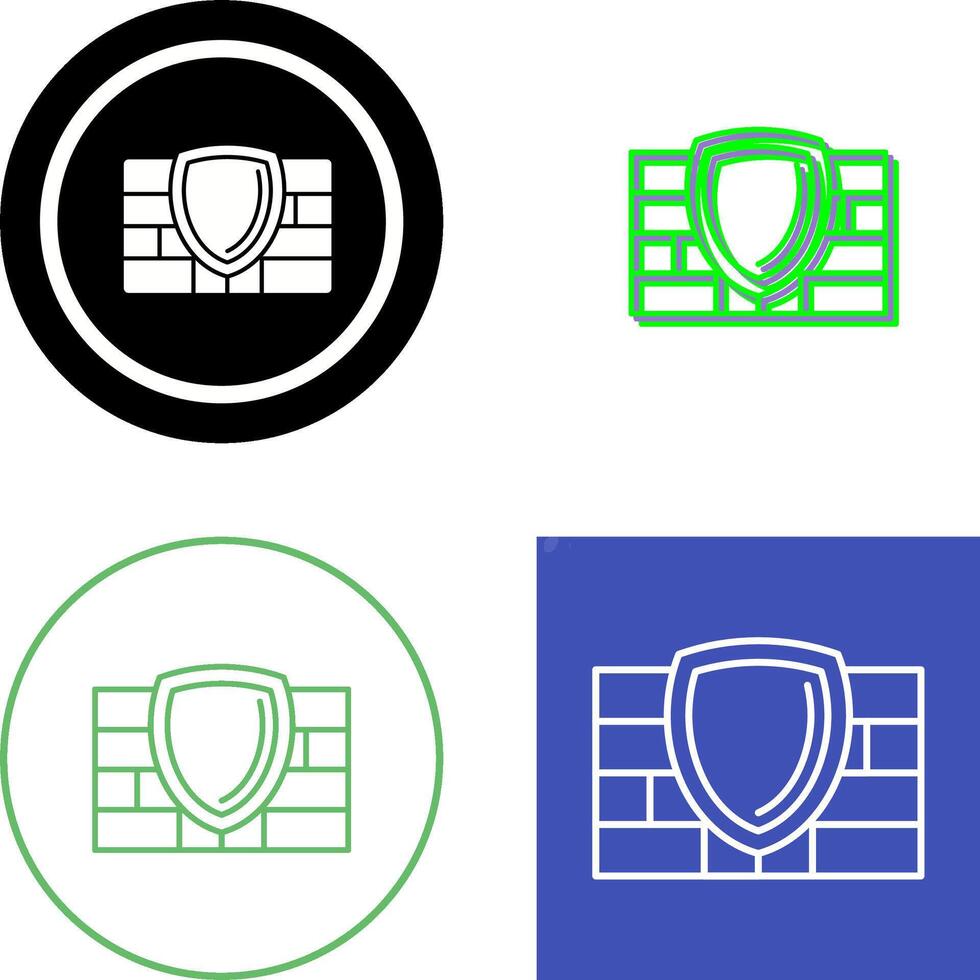 Firewall Icon Design vector