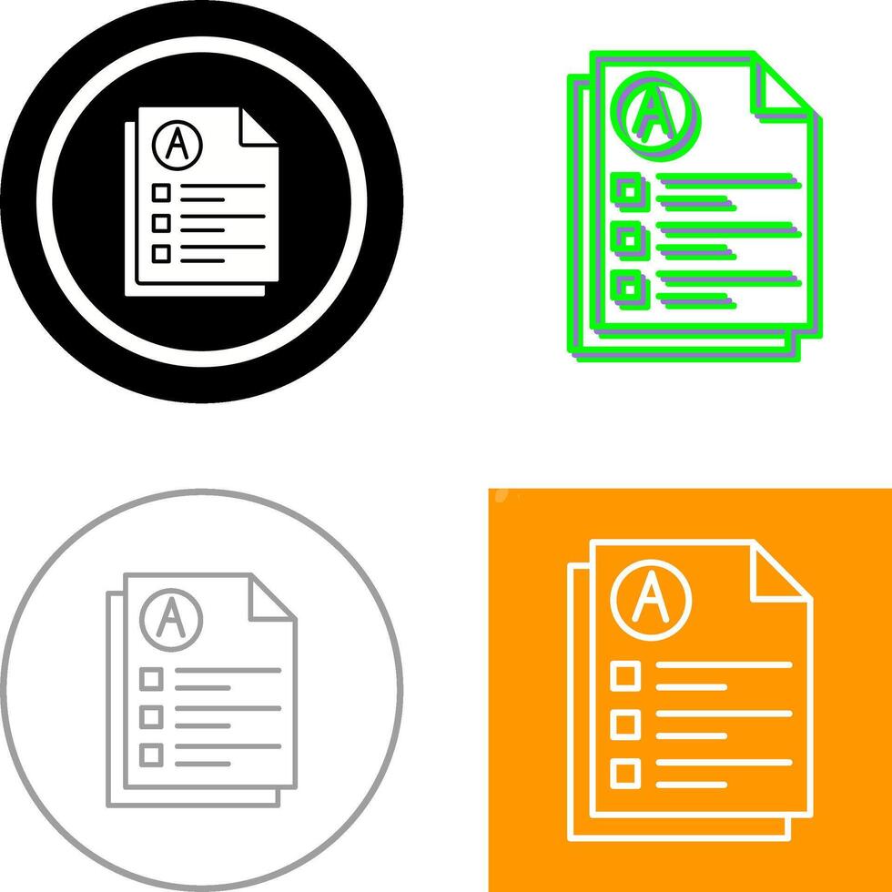 Exam Icon Design vector