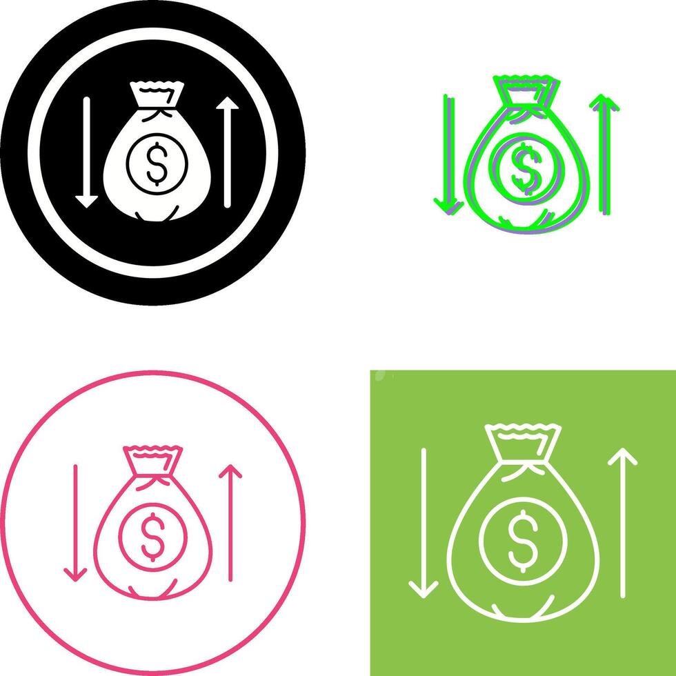 Money Bag Icon Design vector