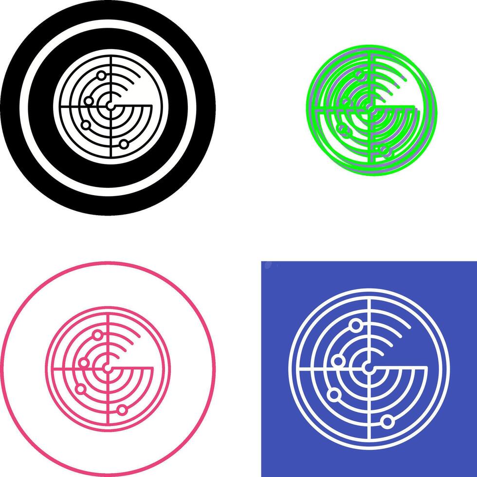 Radar Icon Design vector