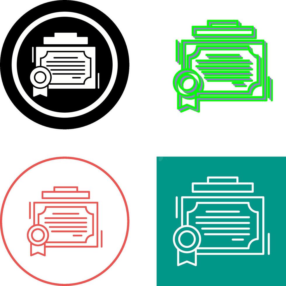 Certificate Icon Design vector