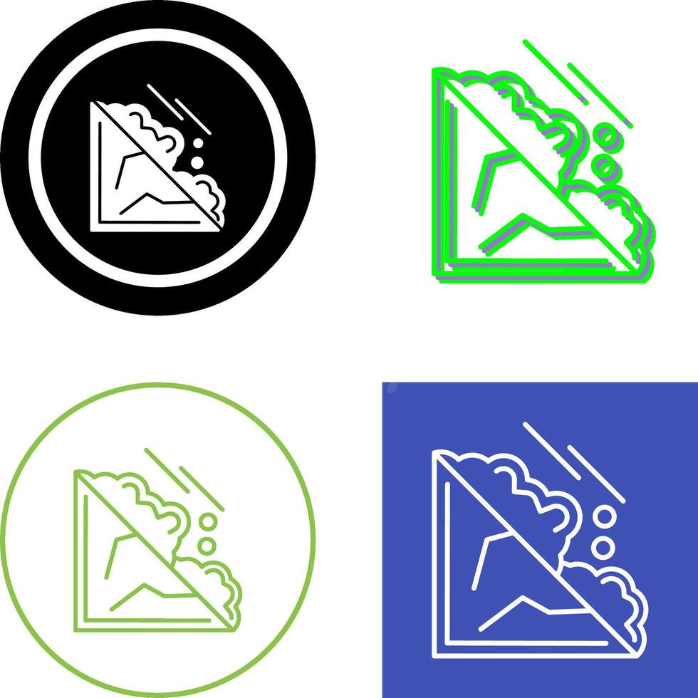 diseño de icono de avalancha vector