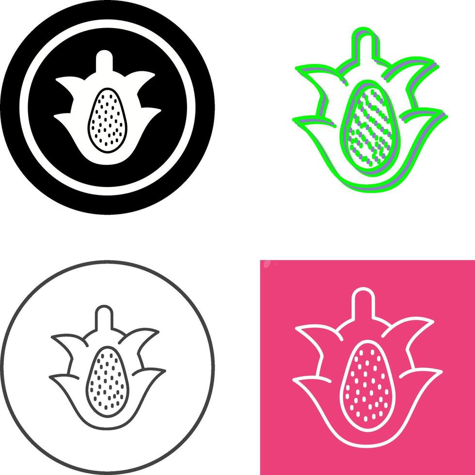 Dragon Fruit Icon Design vector