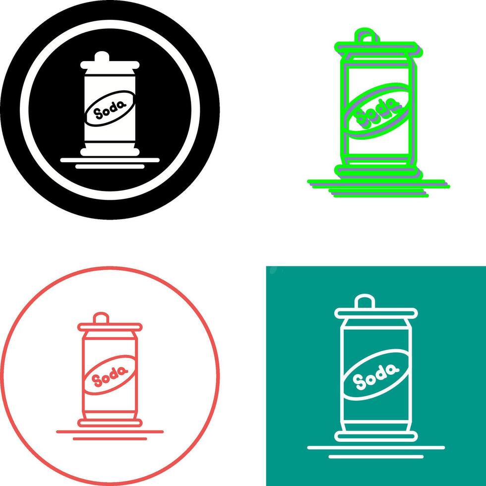 Soda Can Icon Design vector
