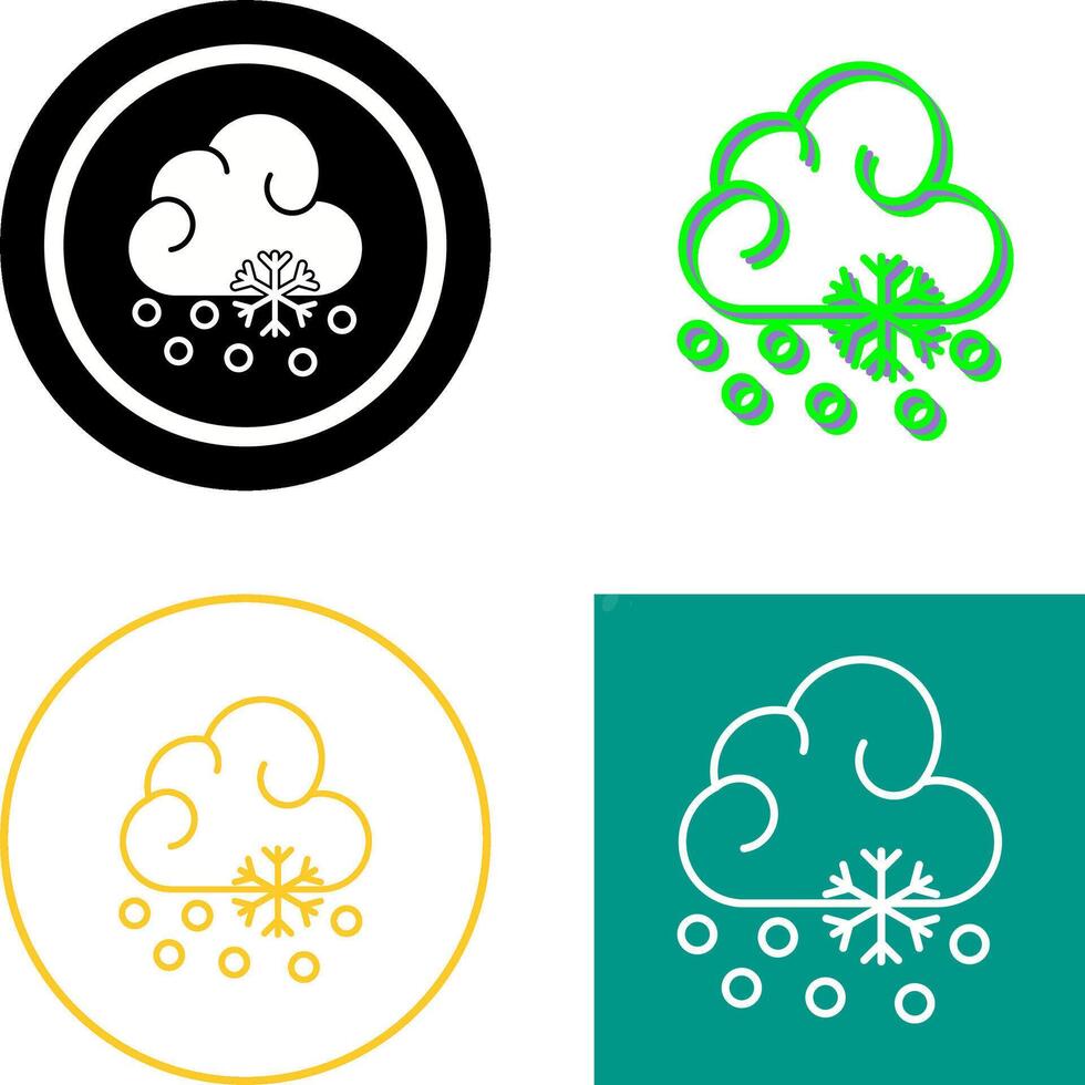 Snow Fall Icon Design vector