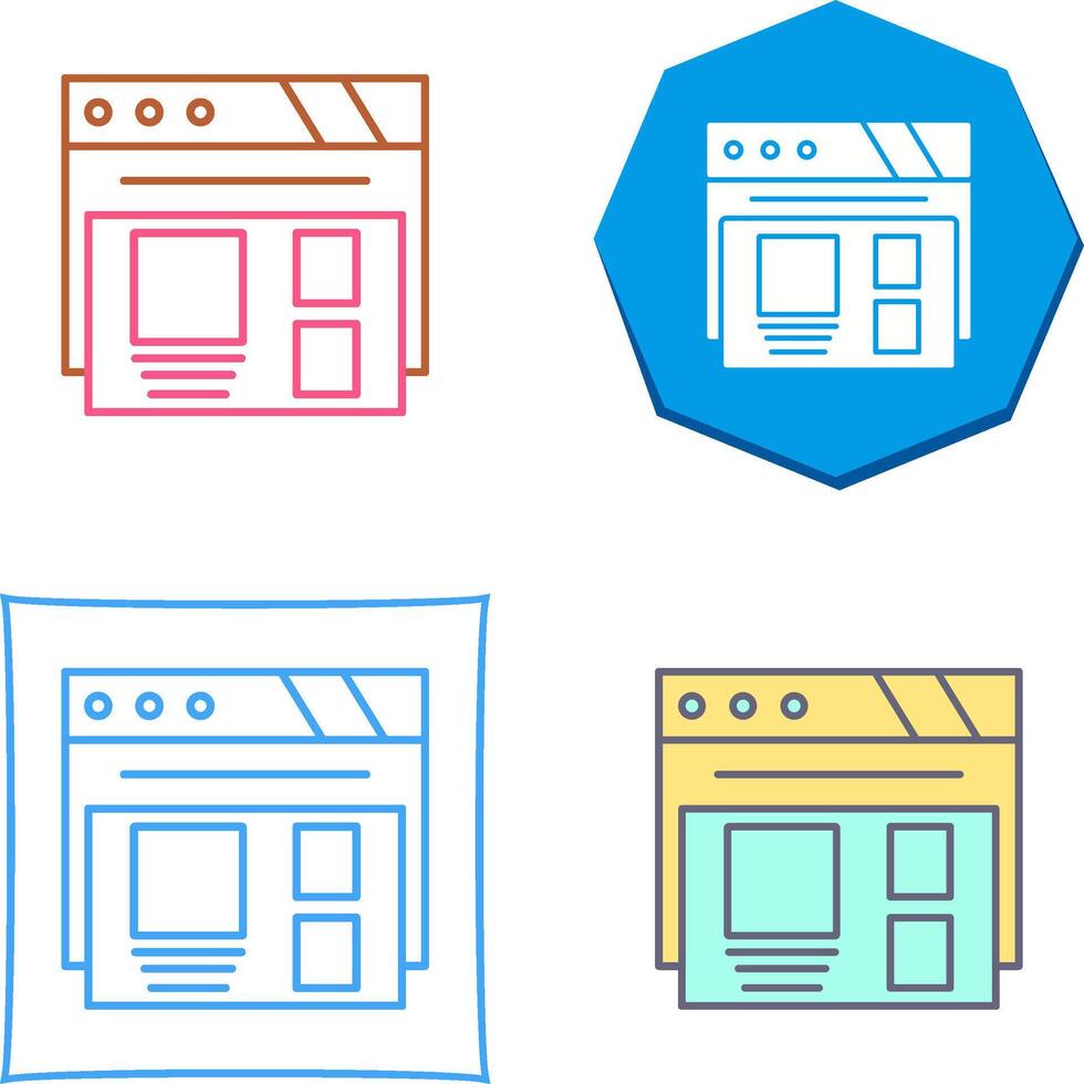 Layout Icon Design vector