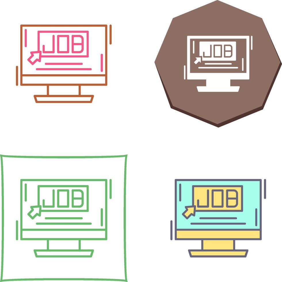 Job Icon Design vector