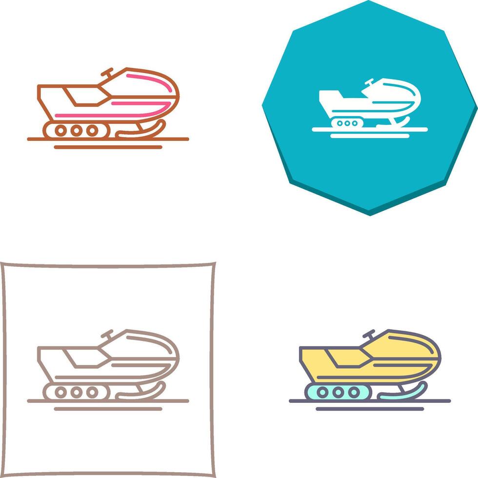 Snowmobile Icon Design vector