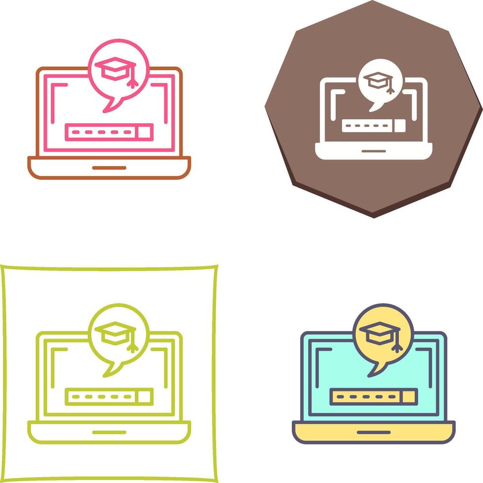 Digital Learning Icon Design vector
