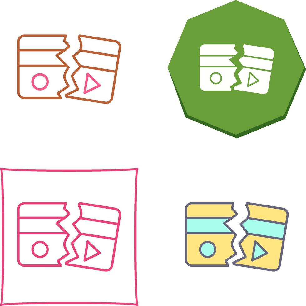 Broken Icon Design vector