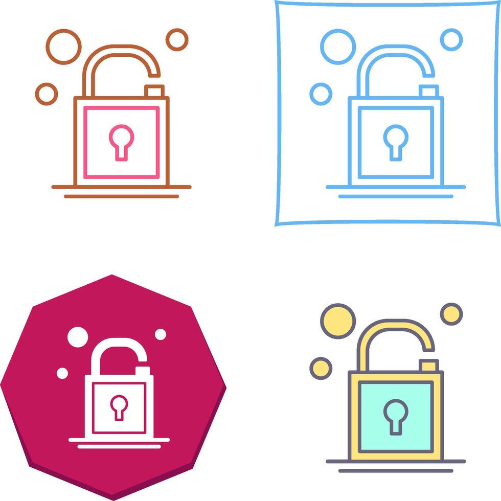 Open Lock Icon Design vector