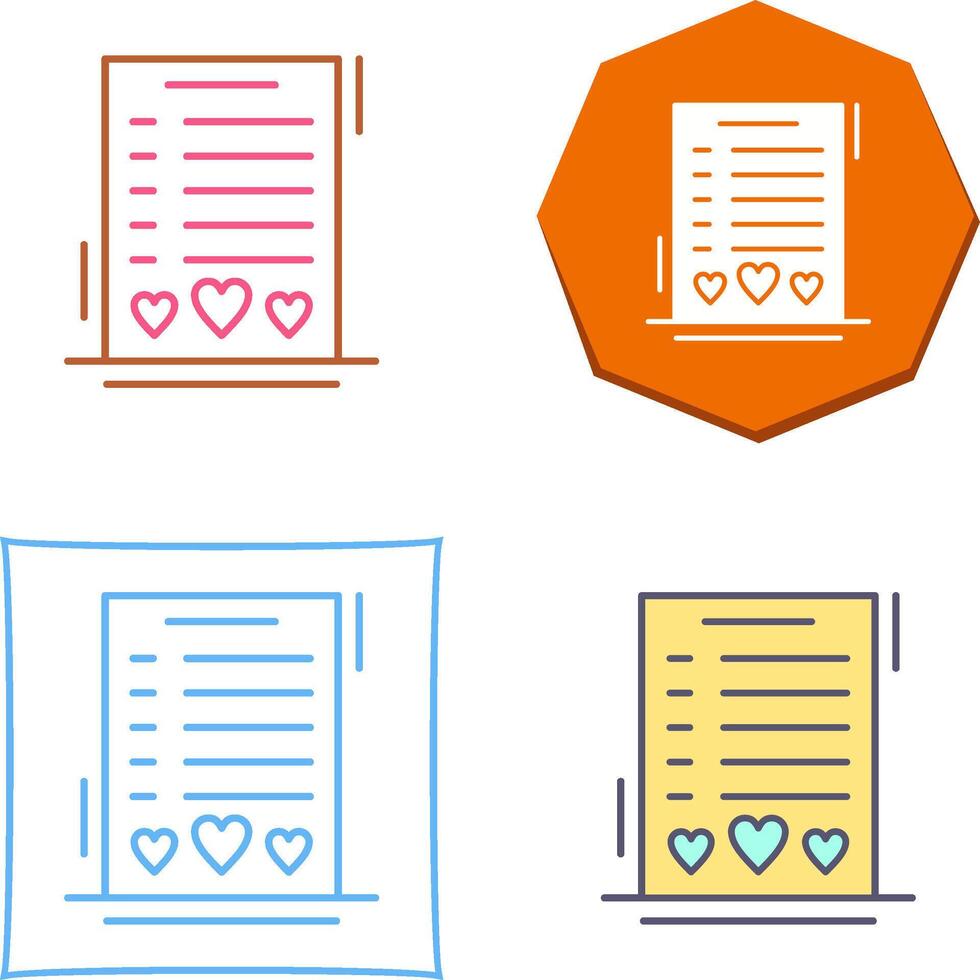 Wishlist Icon Design vector