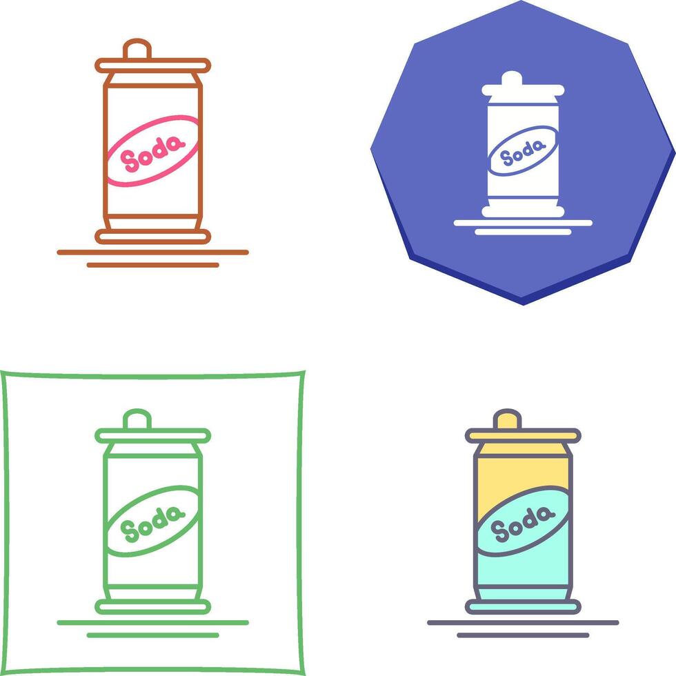Soda Can Icon Design vector