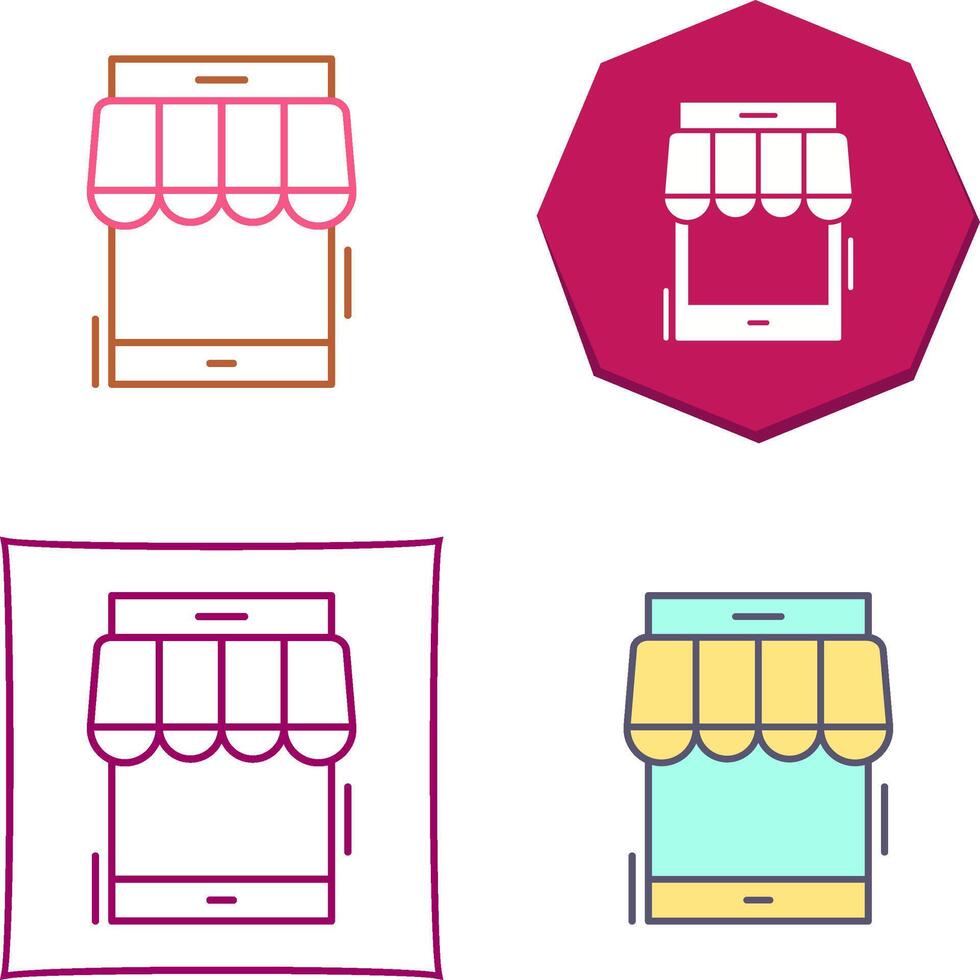 Online Shop Icon Design vector