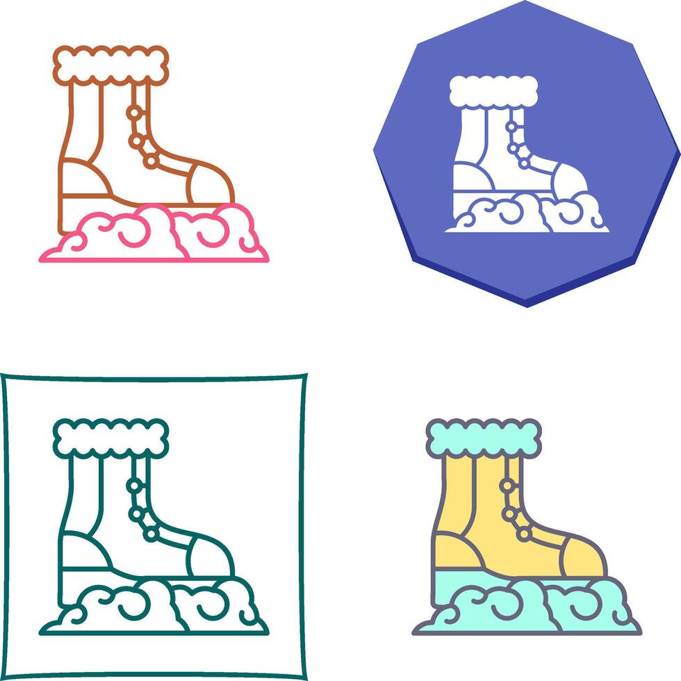 Snow Boots Icon Design vector