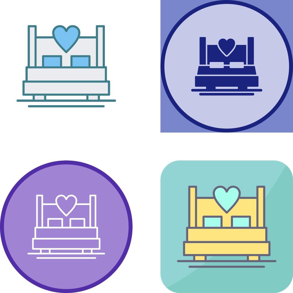 Double Bed Icon Design vector