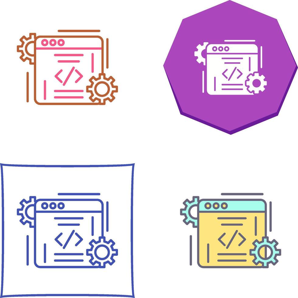 Coding Icon Design vector