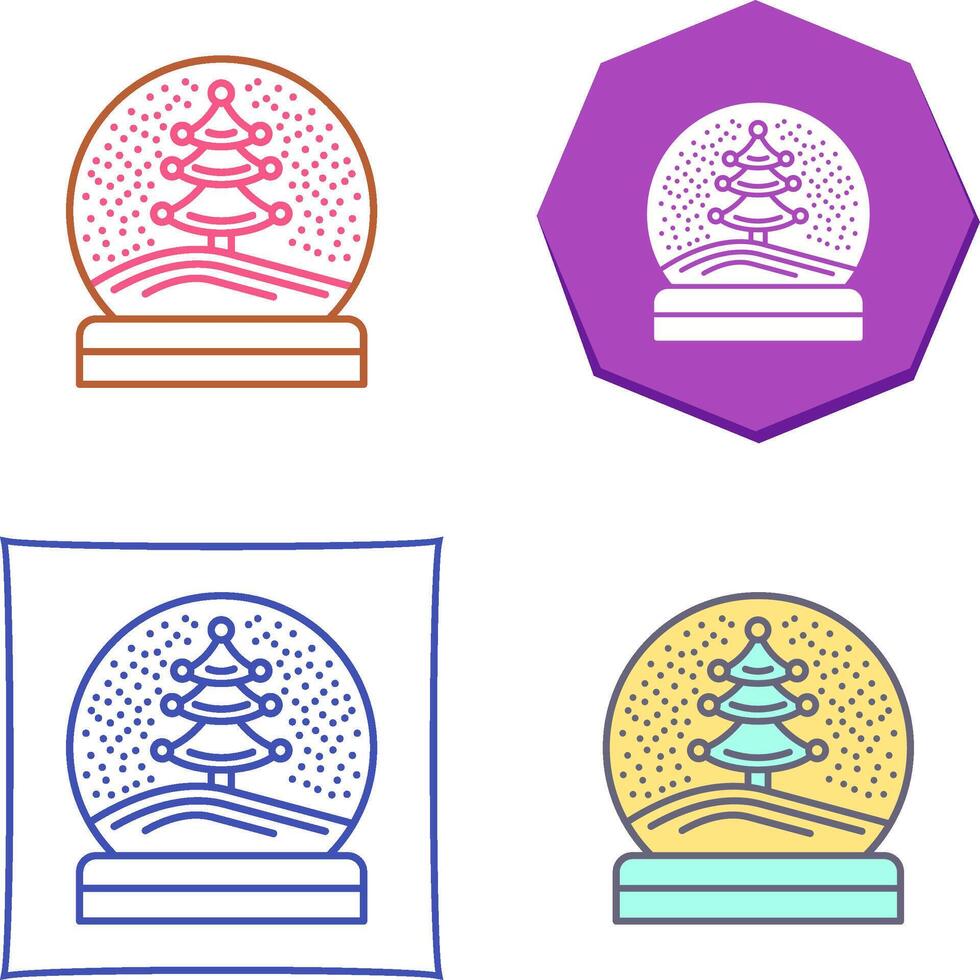 Snow Glob Icon Design vector