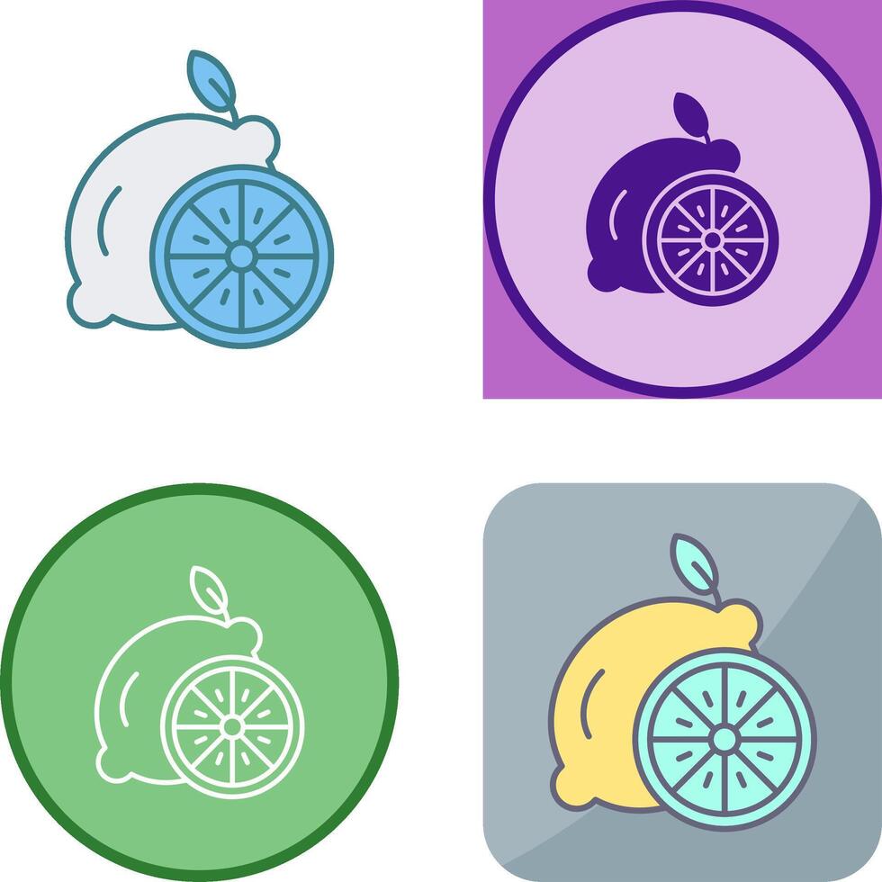 Lemon Icon Design vector