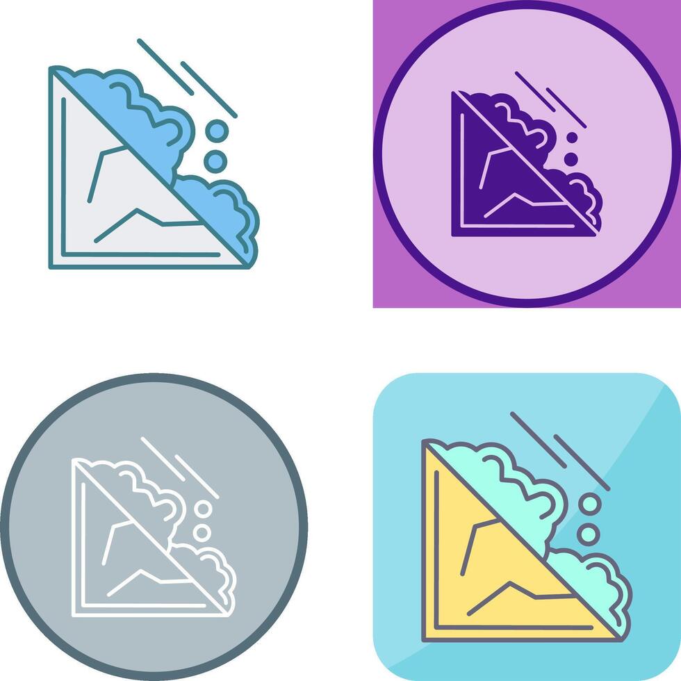 Avalanche Icon Design vector
