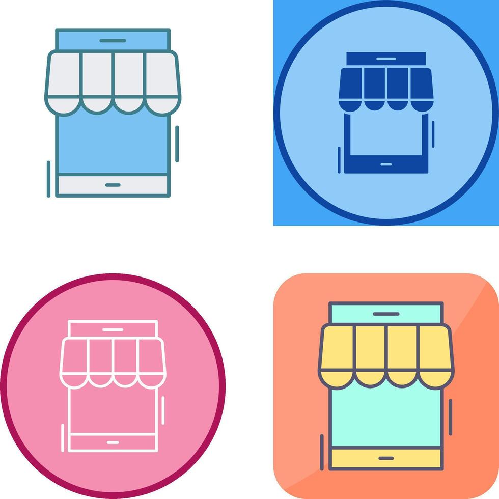 Online Shop Icon Design vector