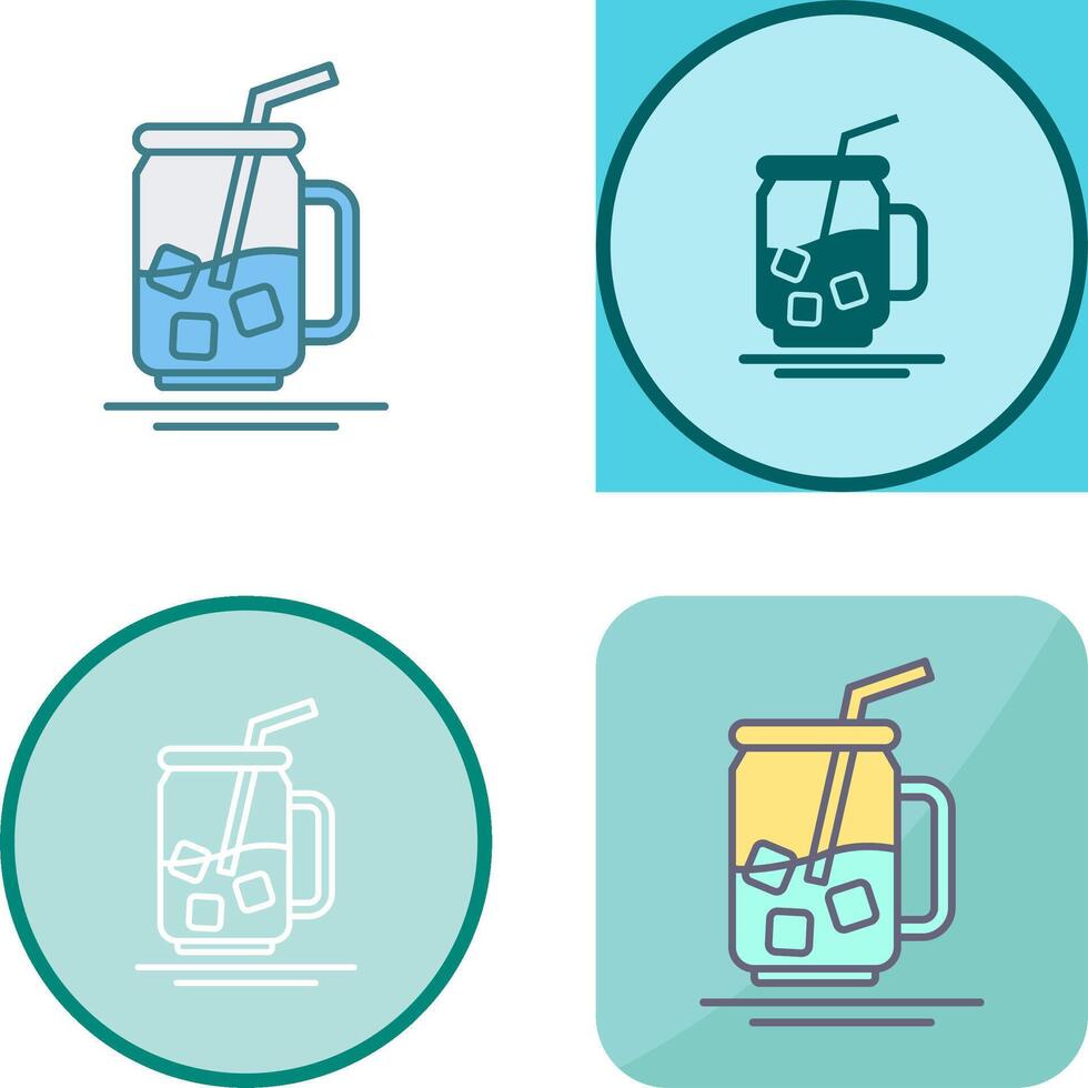 Iced Tea Icon Design vector