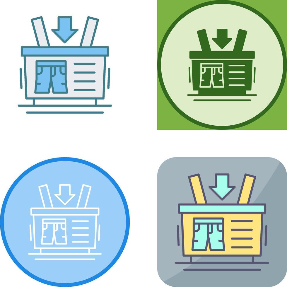 Shopping Basket Icon Design vector