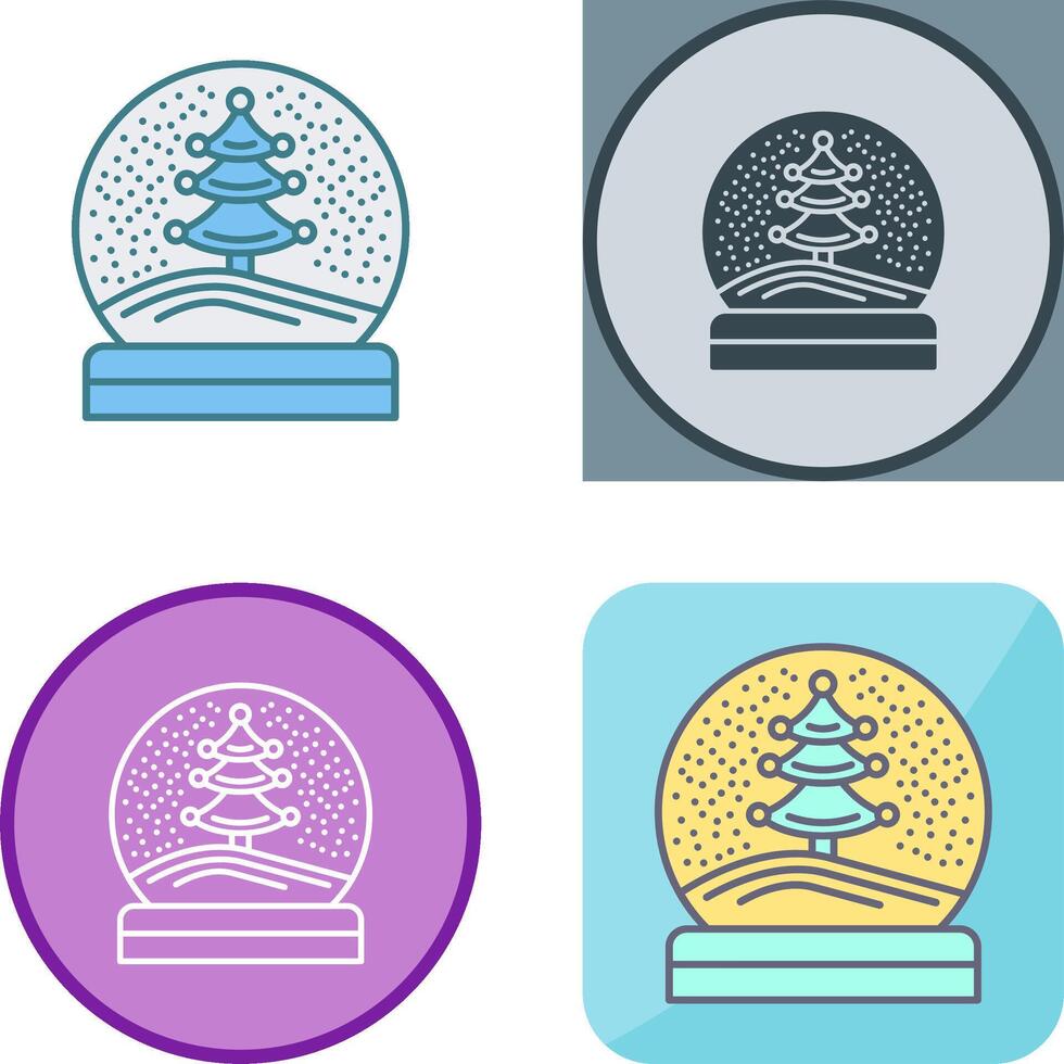 Snow Glob Icon Design vector
