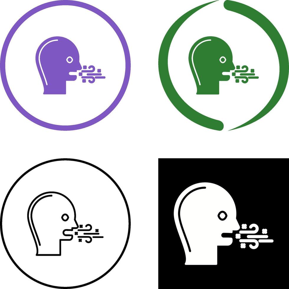 Bad Breath Icon Design vector