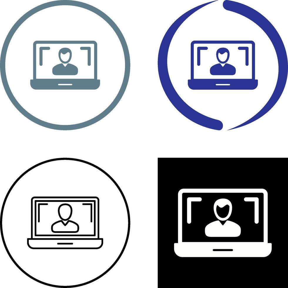 Online Lesson Icon Design vector