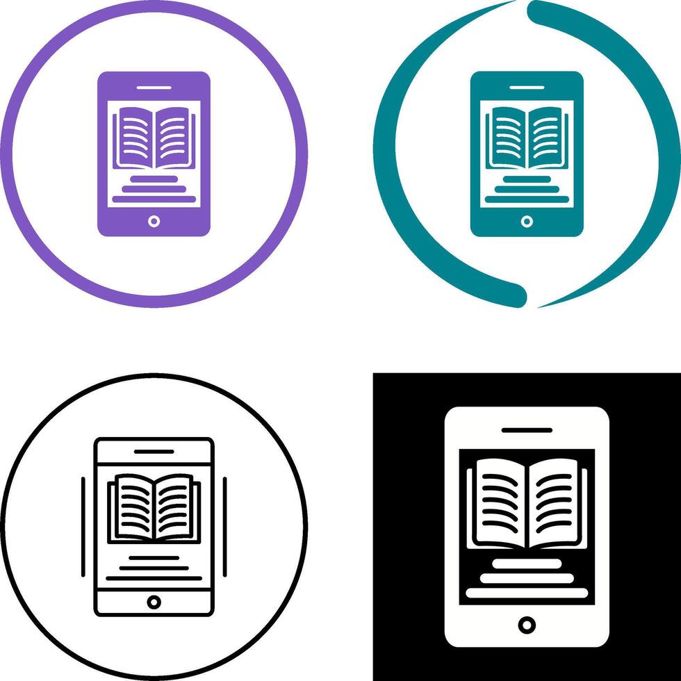 Ebook Icon Design vector