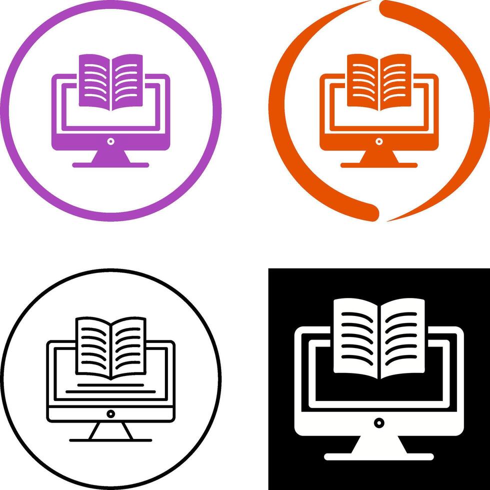 Digital Learning Icon Design vector