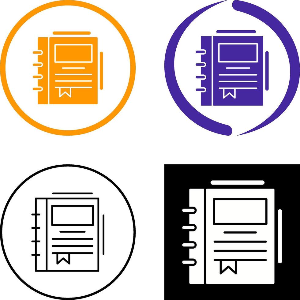 Spring Notebook Icon Design vector