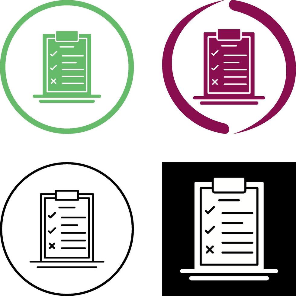 Checklist Icon Design vector