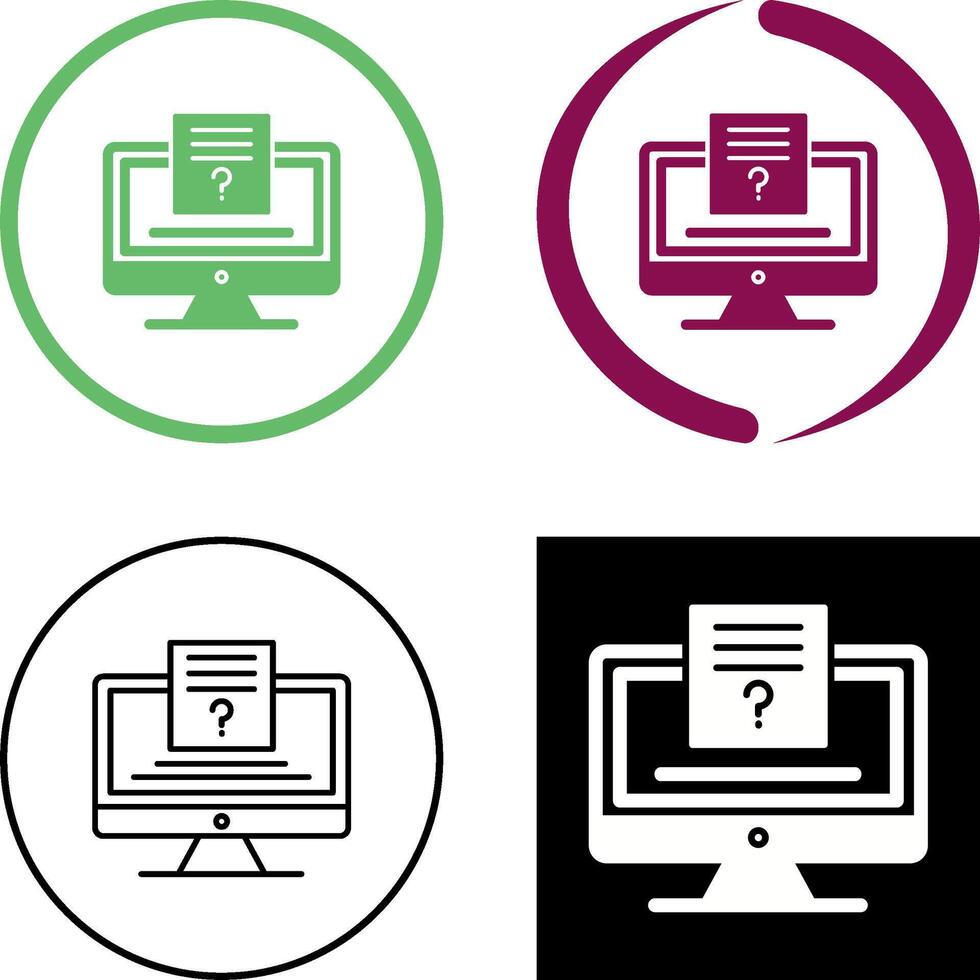 Quiz Icon Design vector