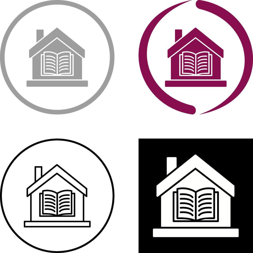 Homeschooling Icon Design vector