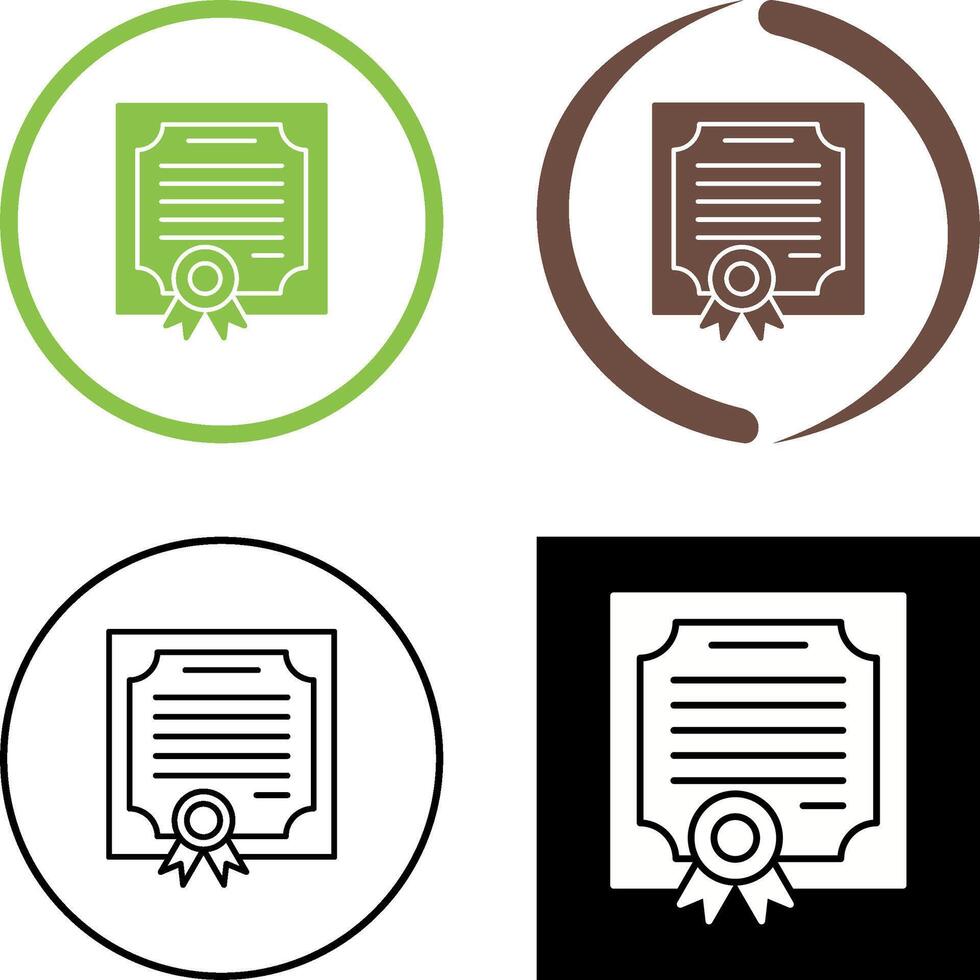 Certificate Icon Design vector