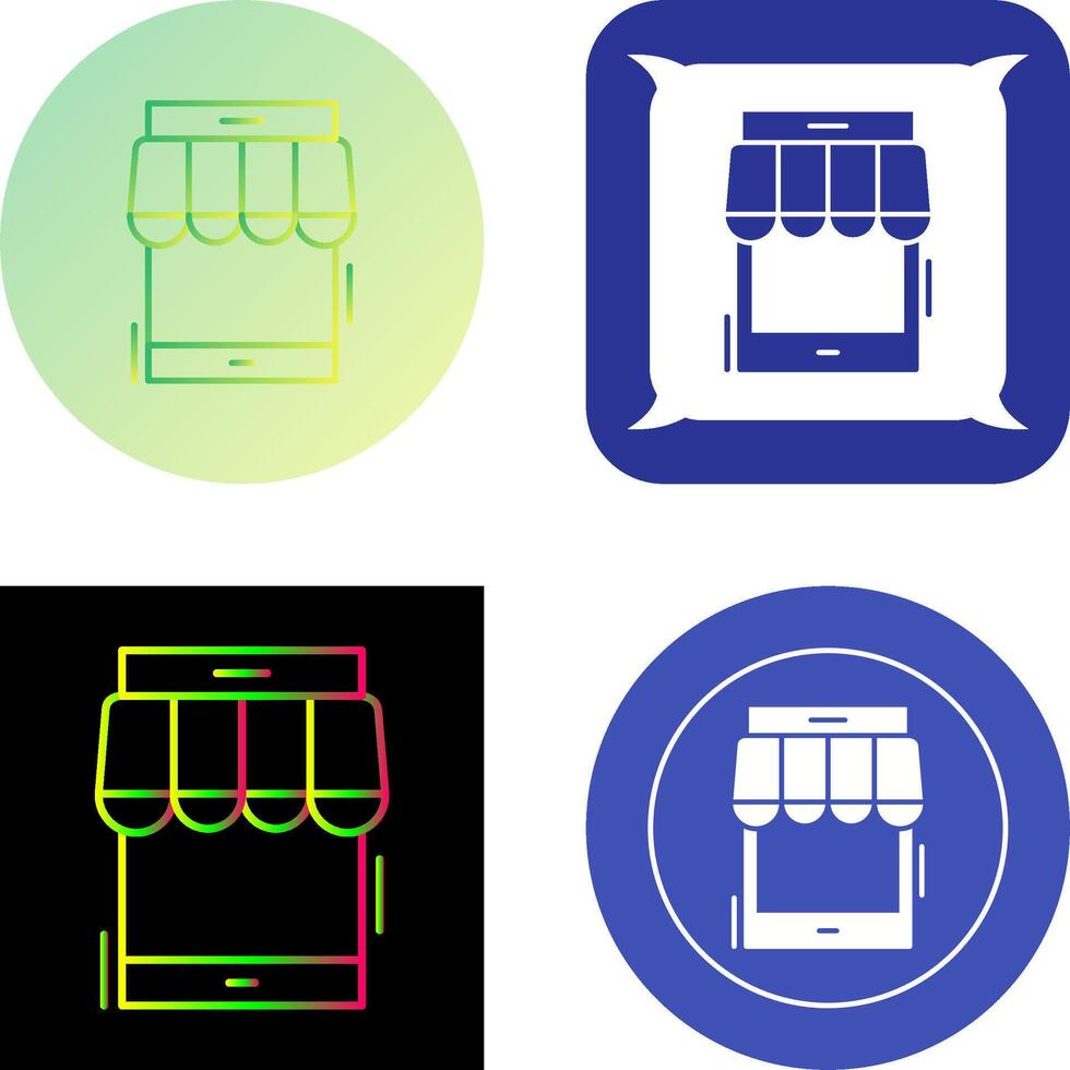 Online Shop Icon Design vector