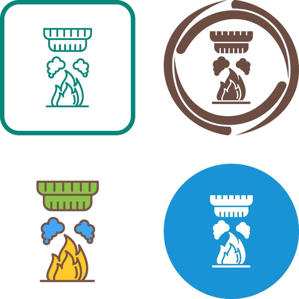 Smoke Detector Icon Design vector