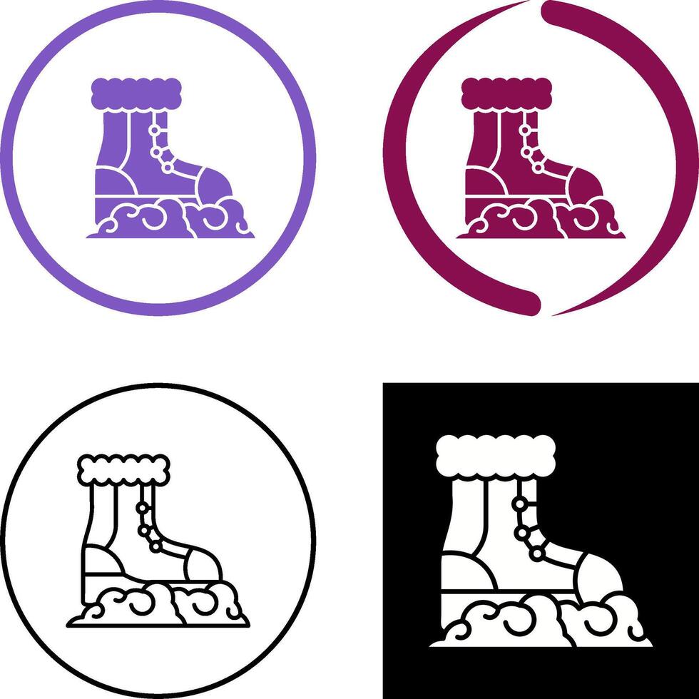 nieve botas icono diseño vector