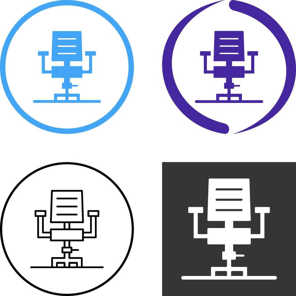 Desk Chair Icon Design vector