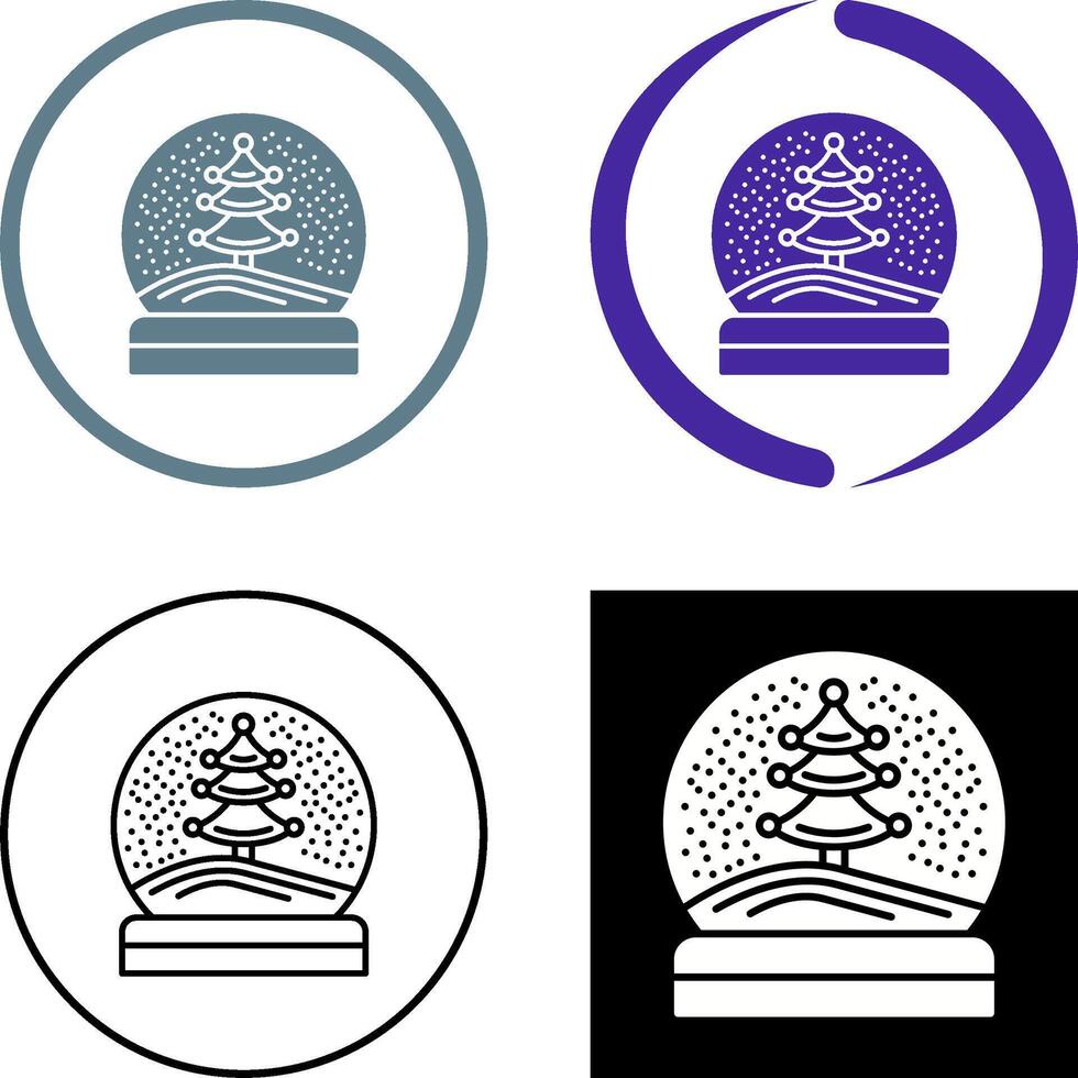 Snow Glob Icon Design vector