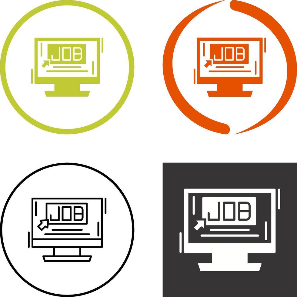Job Icon Design vector