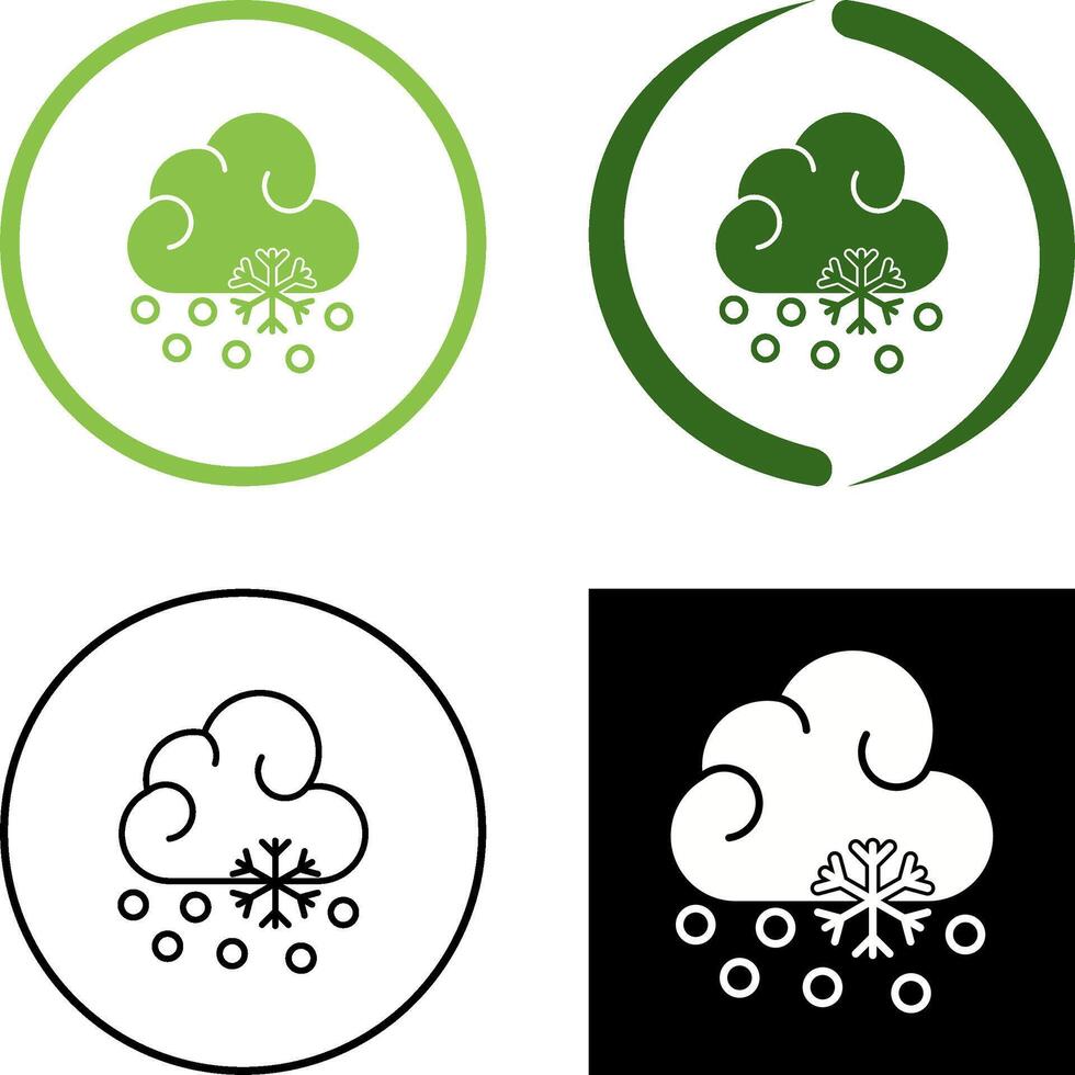 Snow Fall Icon Design vector