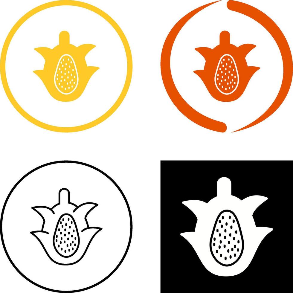 Dragon Fruit Icon Design vector