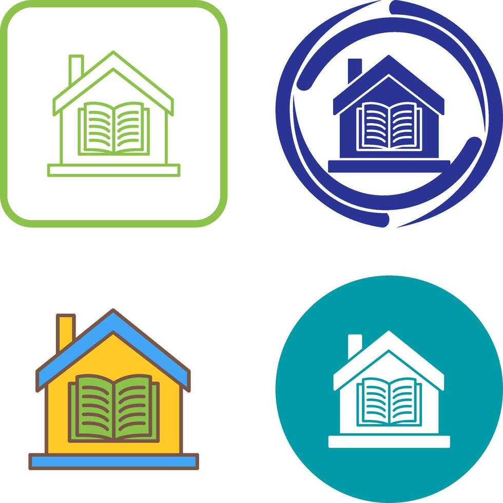 Homeschooling Icon Design vector