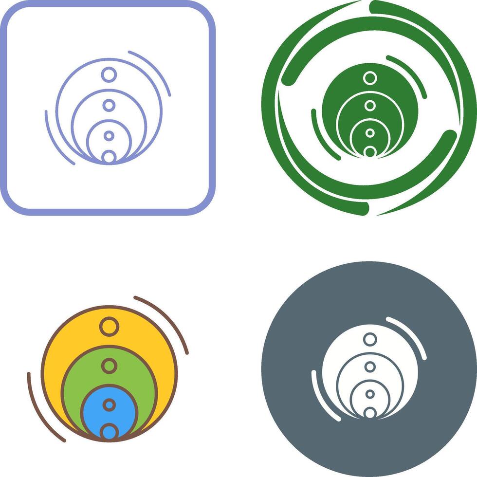 Venn Diagram Icon Design vector