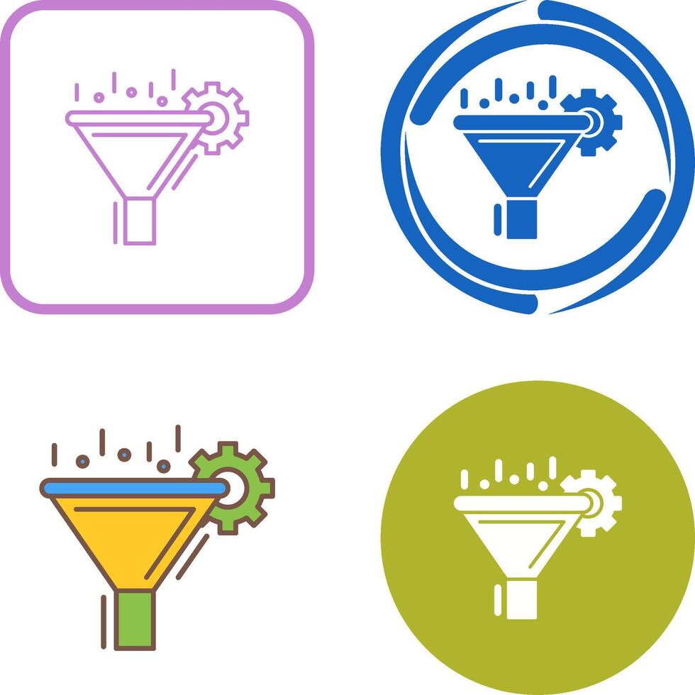 Filtering Icon Design vector